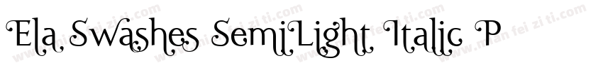 Ela Swashes SemiLight Italic PDF字体转换